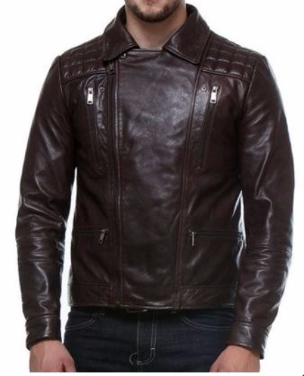 Men's Quilted Leather Jacket - Image 6