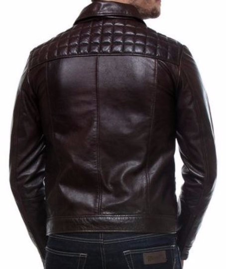 Men's Quilted Leather Jacket - Image 5