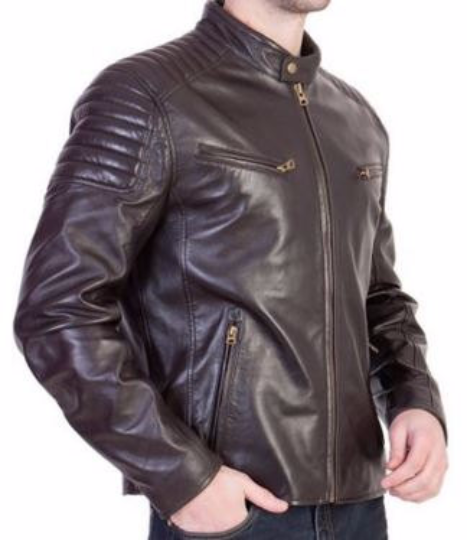 Men's Biker Leather Jacket - Image 5