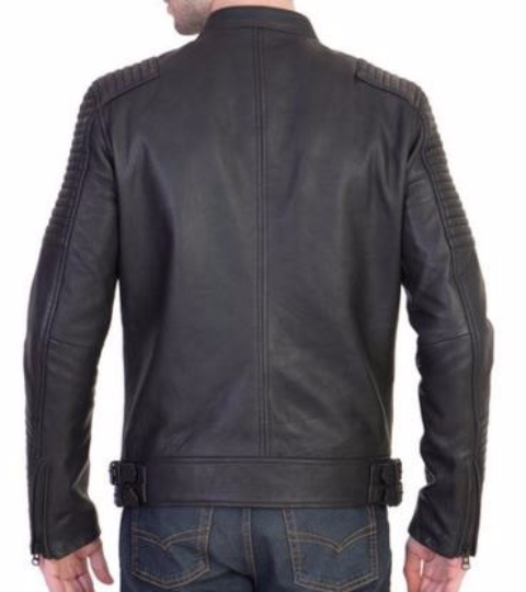 Men's Moto Leather Jacket - Image 4